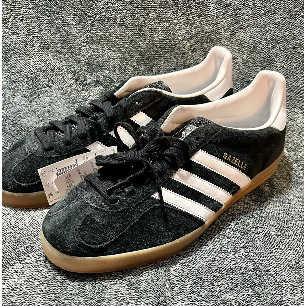 adidas Gazelle Indoor Black White Gum Size 12 Men's Soccer Casual Shoes